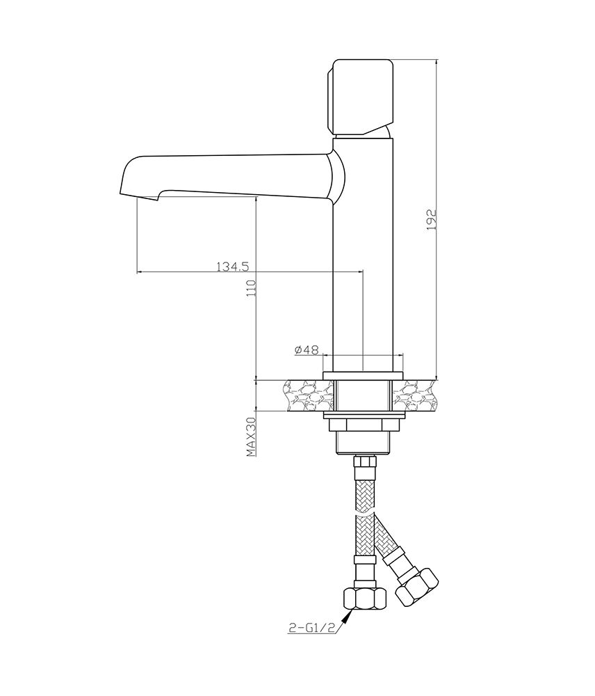 Смеситель для раковины Agger Slim A2202100